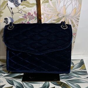 Rebecca Minkoff Dark Blue Quilted Shoulder Bag 48 in strap PERFECT